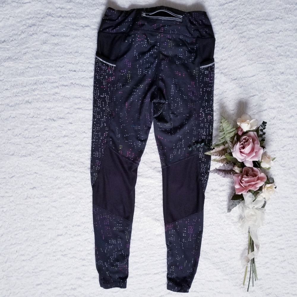 Athleta Multi Color Square Print Tights Pocket - image 4